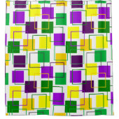 Rideaux De Douche Mardi Gras Carrés et grands titres (Devant)