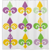 Rideaux De Douche Mardi Gras Fleur de Lis (Devant)