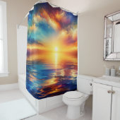 Rideaux De Douche "Marées tranquilles : Réflexions sur le coucher du (En situation)