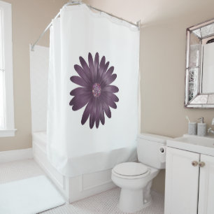 Rideaux De Douche Marguerite violette moderne avec parties scintilla