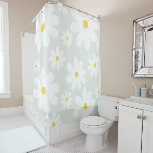 Rideaux De Douche Marguerites (En situation)