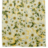 Rideaux De Douche Marguerites blanches Fleur de marguerite Jaune Cla (Devant)
