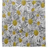 Rideaux De Douche Marguerites centrées sur le jaune (Devant)
