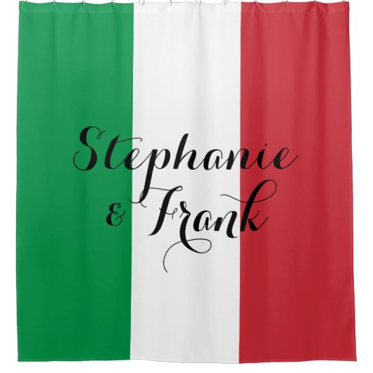 Rideaux De Douche Mariage couleur drapeau italien (Devant)