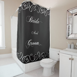Rideaux De Douche Mariage De Mariage Et De Pièce Classique