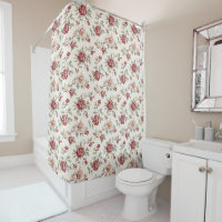 Mariage Floral Crème Rouge Assez Chic