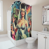 Rideaux De Douche Mariée d'horreur vintage (En situation)