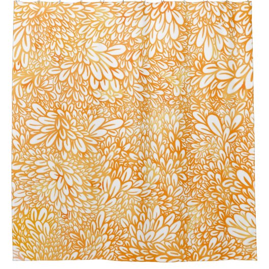 Rideaux De Douche Marigold Floral : Motif orange simple (Devant)