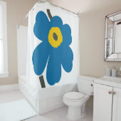 Rideaux De Douche Marimekko Bleu Design (En situation)