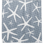 Rideaux De Douche Marine Blue and White Starfish Beach (Devant)