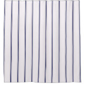 Rideaux De Douche Marine classique et rayures blanches (Devant)