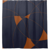 Rideaux De Douche Marine et rouille abstrait II (Devant)