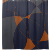 Rideaux De Douche Marine et rouille abstrait III (Devant)