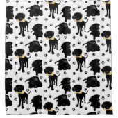 Rideaux De Douche Marionnettes de Black Labrador Retriever (Devant)