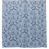 Rideaux De Douche Marocain bleu gris Casbah Damask (Devant)