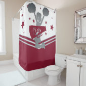 Rideaux De Douche Maroon Stars Argent Cheer Filles Cheer (En situation)