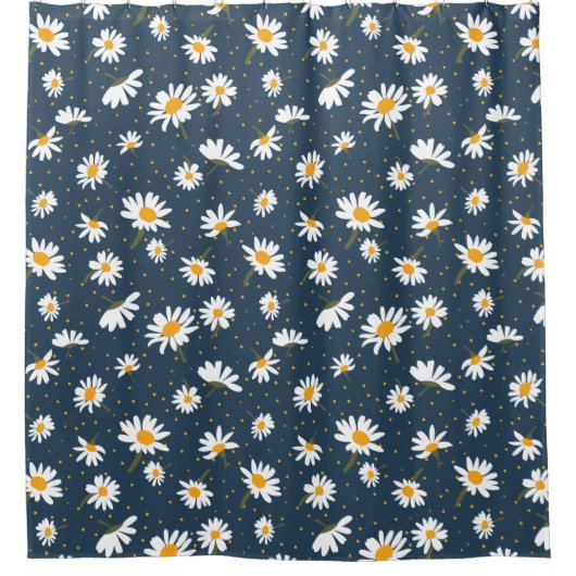 Rideaux De Douche Marque classique de marguerite jaune blanc (Devant)