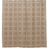 Rideaux De Douche Marron et blanc chic moderne tendance (Devant)