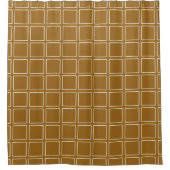 Rideaux De Douche Marron et blanc chic moderne tendance (Devant)