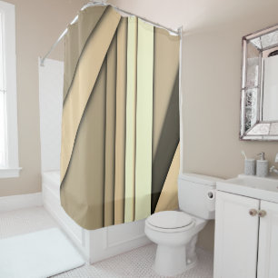 Rideaux De Douche Marron monochrome moderne