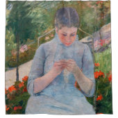 Rideaux De Douche Mary Cassatt - Fille couture dans un jardin (Devant)