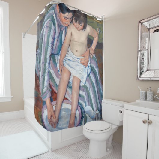 Rideaux De Douche Mary Cassatt - Le bain de l'enfant (En situation)