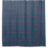 Rideaux De Douche Masculine Plaid Curtain Blue Tartan Gift Look (Devant)