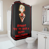 Rideaux De Douche Masque d'horreur d'Halloween (En situation)