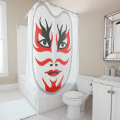 Rideaux De Douche Masque japonais (En situation)