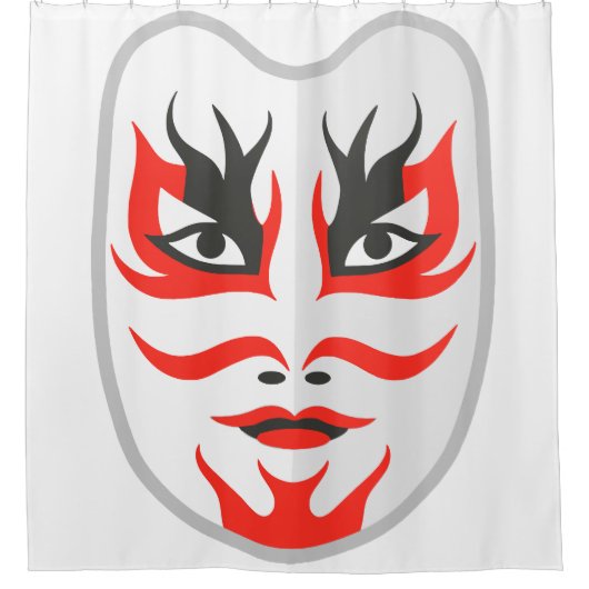 Rideaux De Douche Masque japonais (Devant)