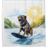 Rideaux De Douche Mastiff bouffon sur un lac (Devant)