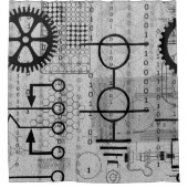Rideaux De Douche Maths d'ingénieur électronicien de vitesse de geek (Devant)