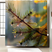 Rideaux De Douche Matin Pine Arbre D'Eau Baisse Simple Plaisir