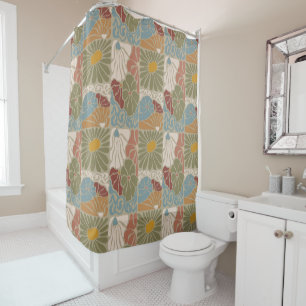 Rideaux De Douche Matisse Groovy floral  Art Nouveau 1970s Boho 