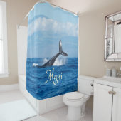 Rideaux De Douche Maui Hawaii Ocean Whale Tail (En situation)