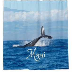 Rideaux De Douche Maui Hawaii Ocean Whale Tail