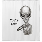 Rideaux De Douche Mauvais Alien, Tu es le prochain ! (Devant)