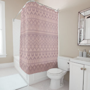 Rideaux De Douche Mauve Geo