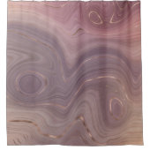 Rideaux De Douche Mauve Strata | Dusty Rose et Rose Gold Agate (Devant)