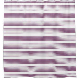 Rideaux De Douche Mauve violet blanc cinq bandes motif