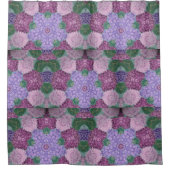 Rideaux De Douche Mauve Violet Et Rose Hydrangée (Devant)