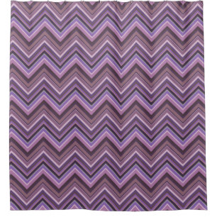 Rideaux De Douche Mauve zigzag stripes