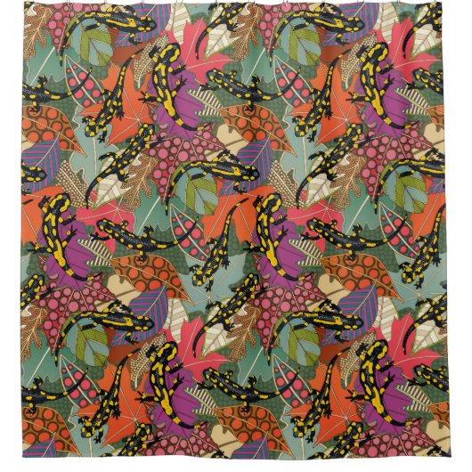 Rideaux De Douche maximalist salamander forest (Devant)