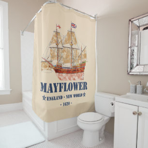 Rideaux De Douche Mayflower Tall Ship - Angleterre au Nouveau Monde