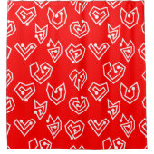 Rideaux De Douche Mazes de la Saint Valentin blanche (Devant)