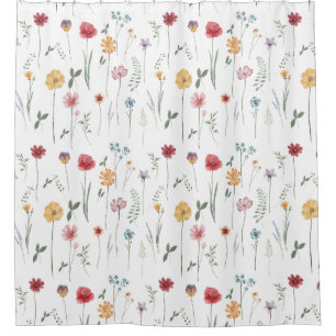 Rideaux De Douche Meadow Fleur sauvage Motif Cottagecore Boho Vibe