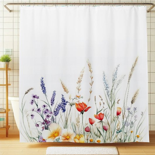 Rideaux De Douche Meadow Flowers and Lavender