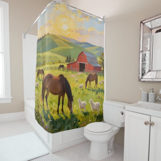 Rideaux De Douche Meadowlight Morning (En situation)