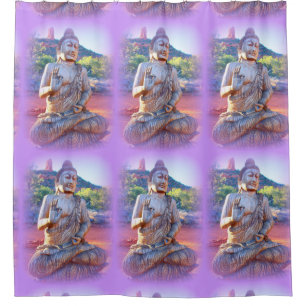 Rideaux De Douche méditation bouddha violet