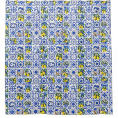 Rideaux De Douche Mediterranean Lemon Crochet Tile Patchwork (Devant)